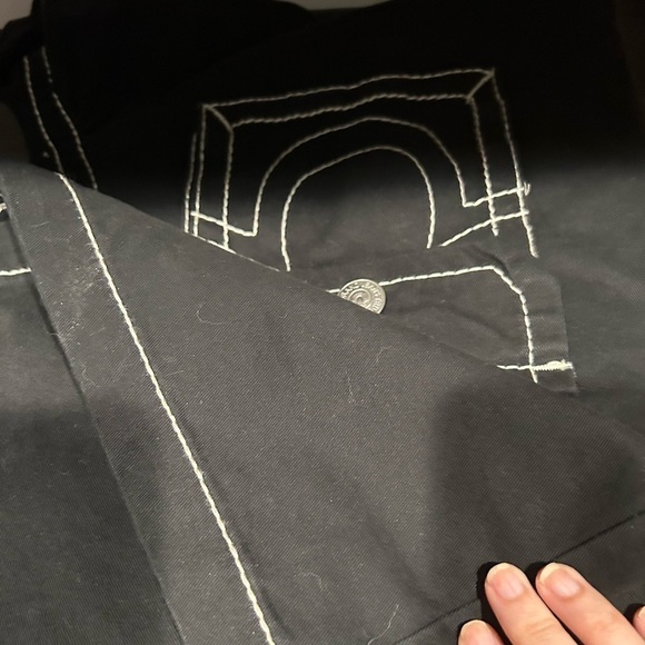 NWT True Religion Big T Baggy Cargo Plants Black 27​​ - Picture 9 of 11